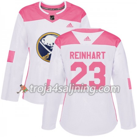 Buffalo Sabres tröja Sam Reinhart 23 Vit 2017-2018 Adidas Rosa Fashion Authentic - Dame NHL Tröjor